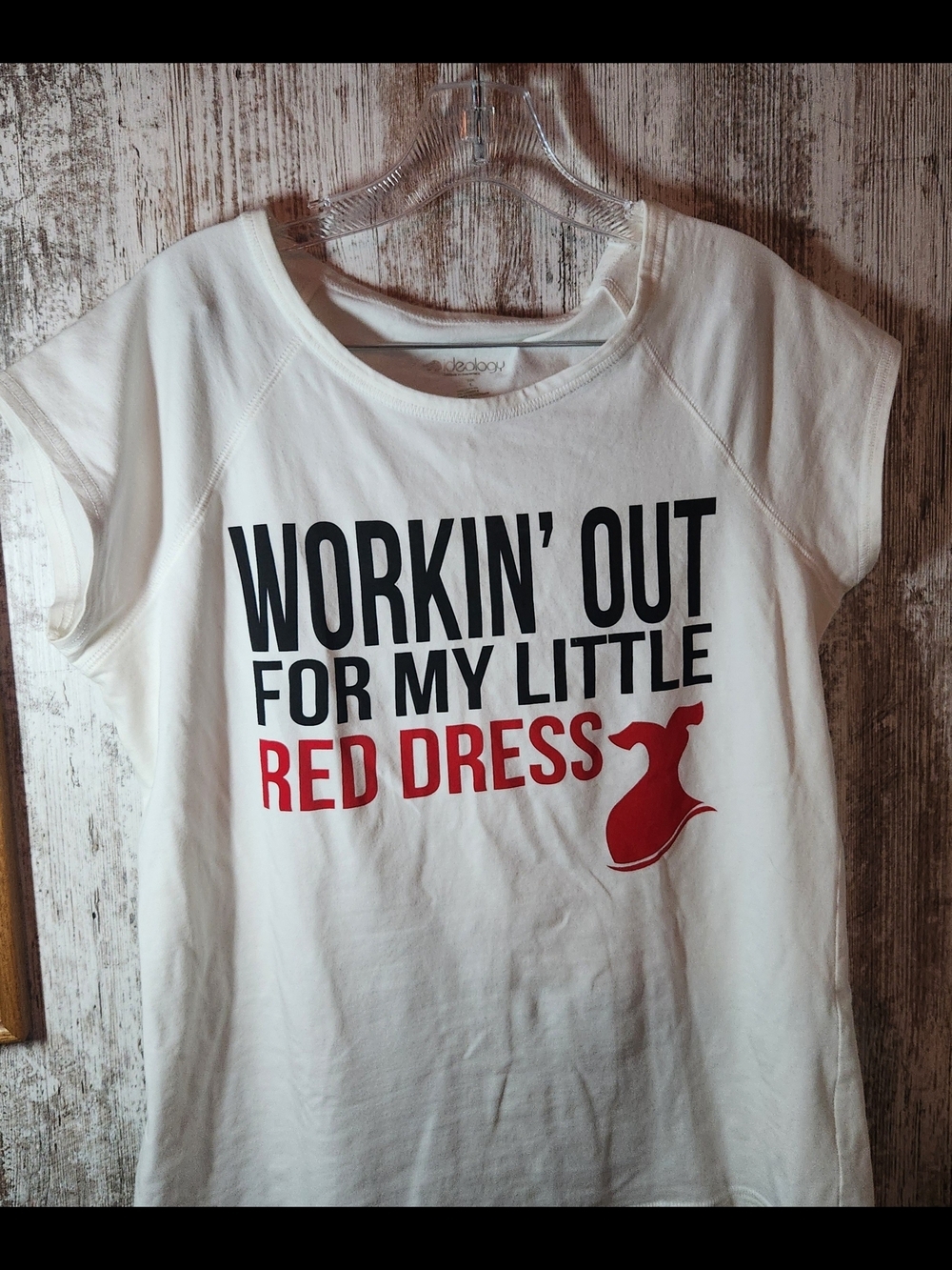 Ideology White Tee Red Dress Graphic Go Red For Women American Heart Association